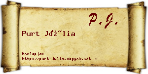 Purt Júlia névjegykártya